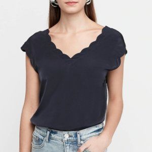 Express Satin Scalloped Top XL